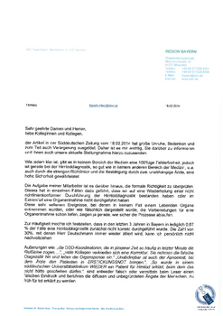 Stellungnahme Breidenbach vom 19.02.2014 zum SZ-Artikel