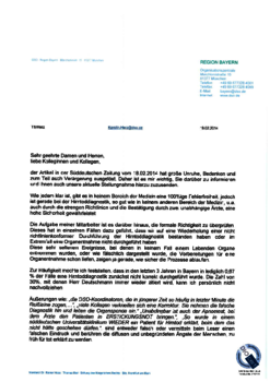 Stellungnahme Breidenbach vom 19.02.2014 zum SZ-Artikel