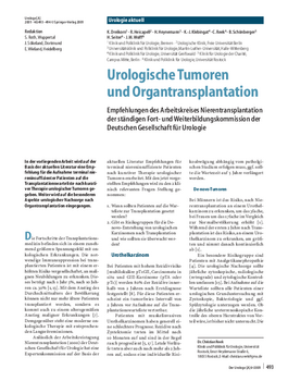 Urologische Tumoren und Organtransplantation