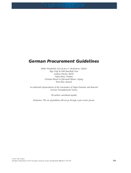 German Procurement Guidelines (2011)