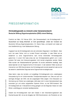 Stellungnahme der DSO vom 18.02.2014