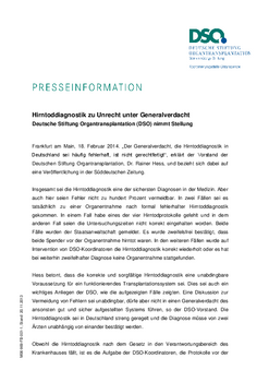 Stellungnahme der DSO vom 18.02.2014