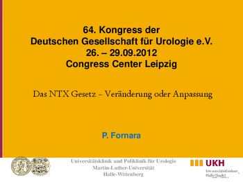 Das NTX Gesetz - Veränderung oder Anpassung